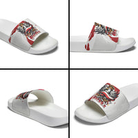 Poland National Flag Day Slide Sandals Fierce Polish Eagle Crown