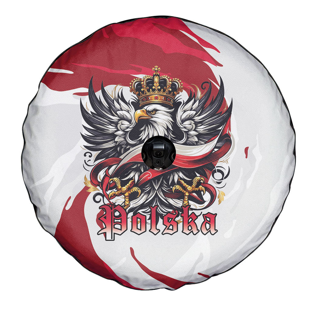 Poland National Flag Day Spare Tire Cover Fierce Polish Eagle Crown