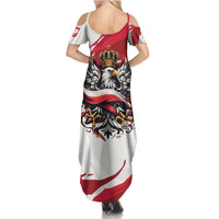 Poland National Flag Day Summer Maxi Dress Fierce Polish Eagle Crown