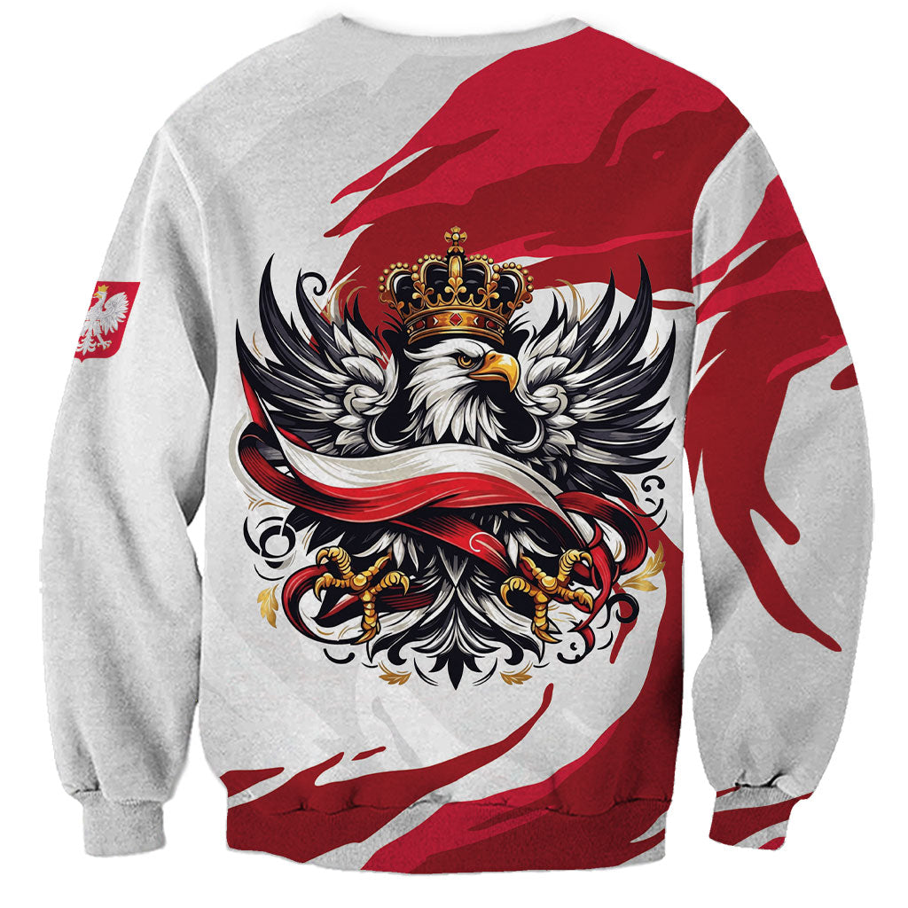 Poland National Flag Day Sweatshirt Fierce Polish Eagle Crown