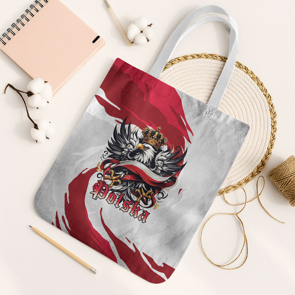 Poland National Flag Day Tote Bag Fierce Polish Eagle Crown