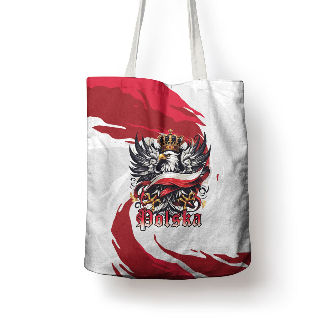 Poland National Flag Day Tote Bag Fierce Polish Eagle Crown
