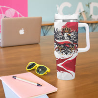 Poland National Flag Day Tumbler With Handle Fierce Polish Eagle Crown
