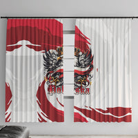Poland National Flag Day Window Curtain Fierce Polish Eagle Crown