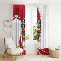 Poland National Flag Day Window Curtain Fierce Polish Eagle Crown