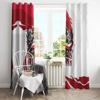 Poland National Flag Day Window Curtain Fierce Polish Eagle Crown