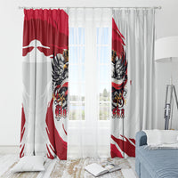Poland National Flag Day Window Curtain Fierce Polish Eagle Crown
