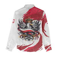 Poland National Flag Day Women Casual Shirt Fierce Polish Eagle Crown