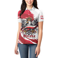Poland National Flag Day Women Polo Shirt Fierce Polish Eagle Crown