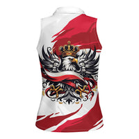 Poland National Flag Day Women Sleeveless Polo Shirt Fierce Polish Eagle Crown