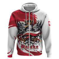 Poland National Flag Day Zip Hoodie Fierce Polish Eagle Crown
