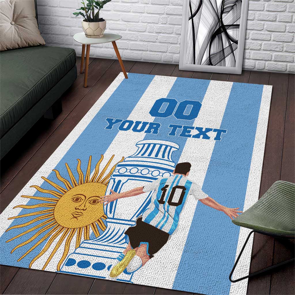 Custom Argentina Football Area Rug Go Champions 2024 - Wonder Print Shop