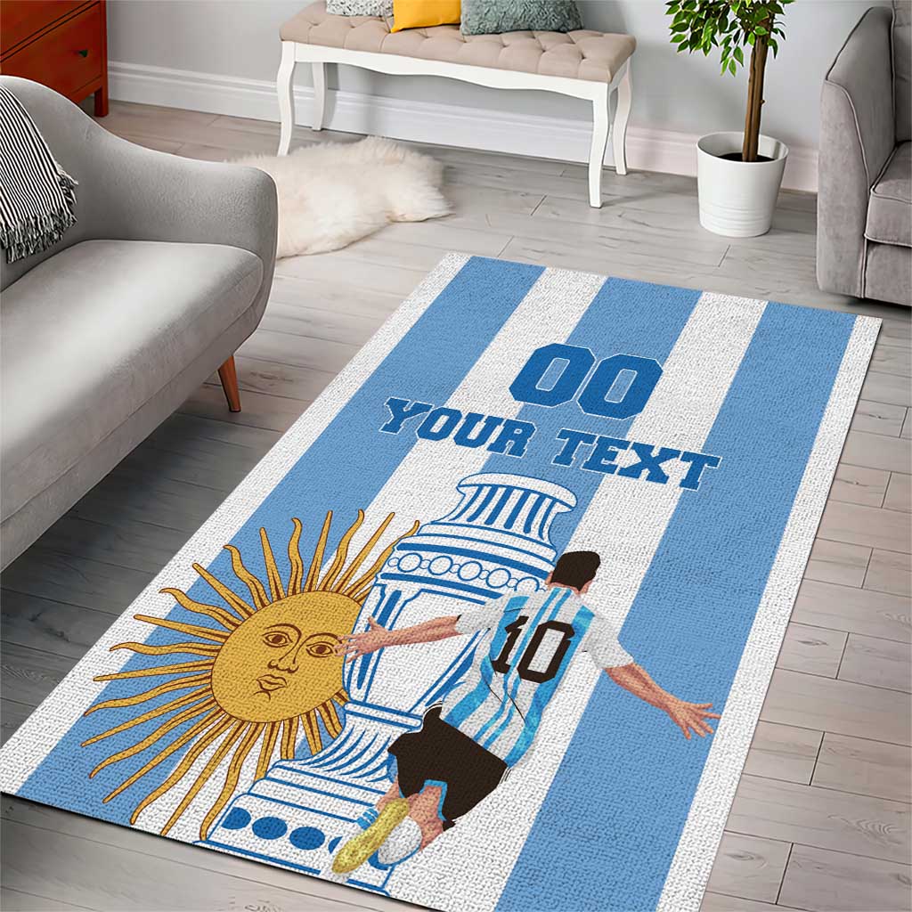 Custom Argentina Football Area Rug Go Champions 2024 - Wonder Print Shop