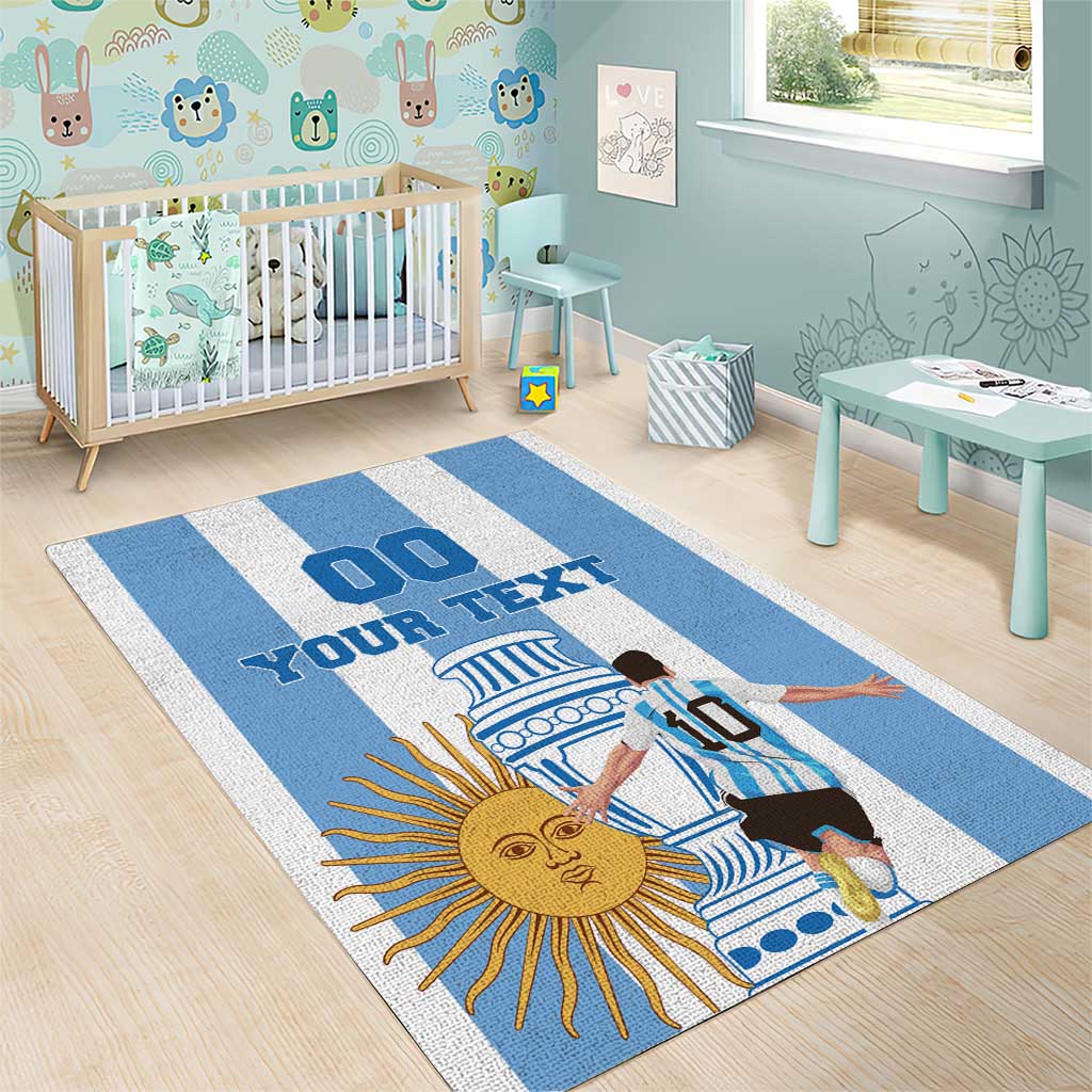 Custom Argentina Football Area Rug Go Champions 2024 - Wonder Print Shop