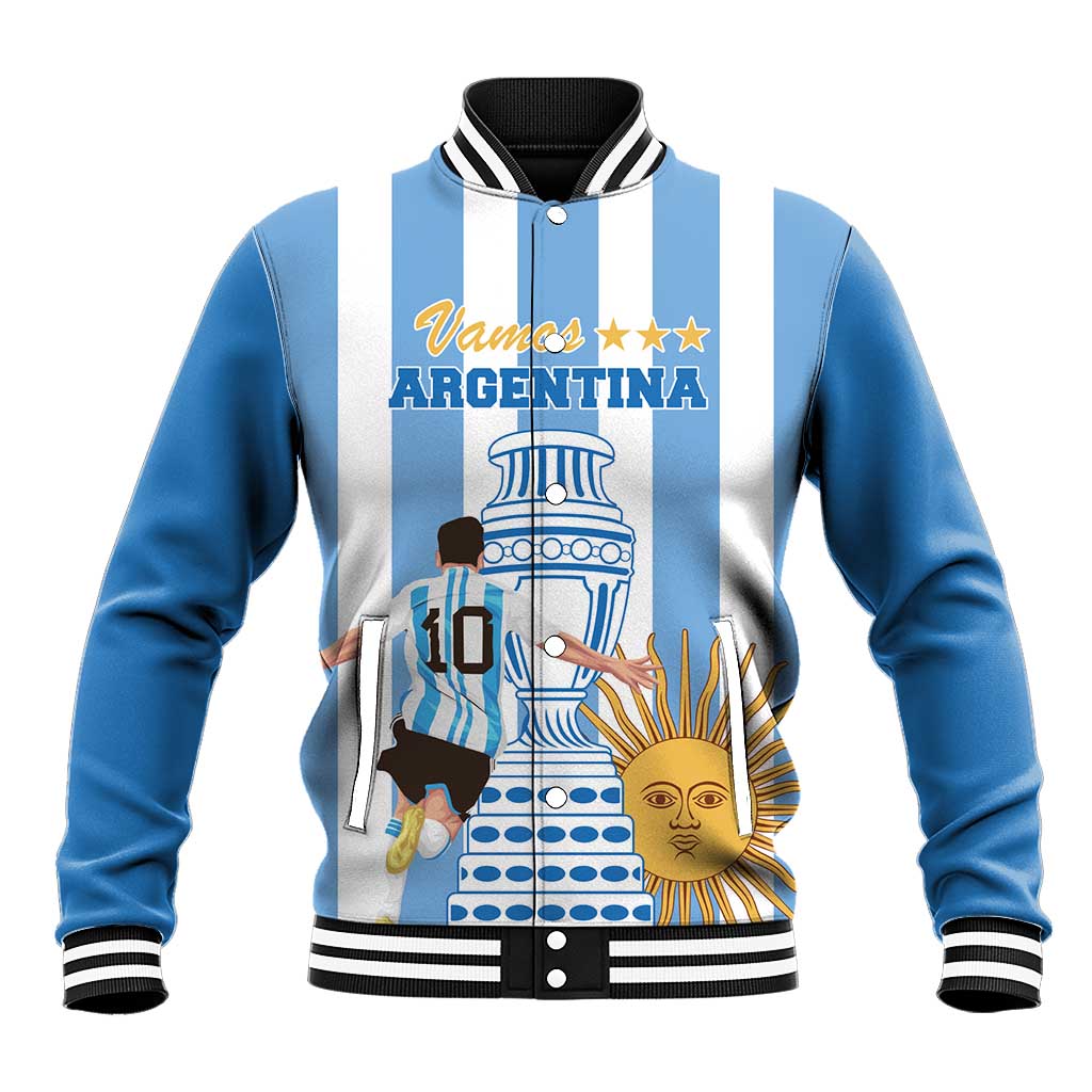 Custom Argentina Football Baseball Jacket Go Champions 2024 - Wonder Print Shop