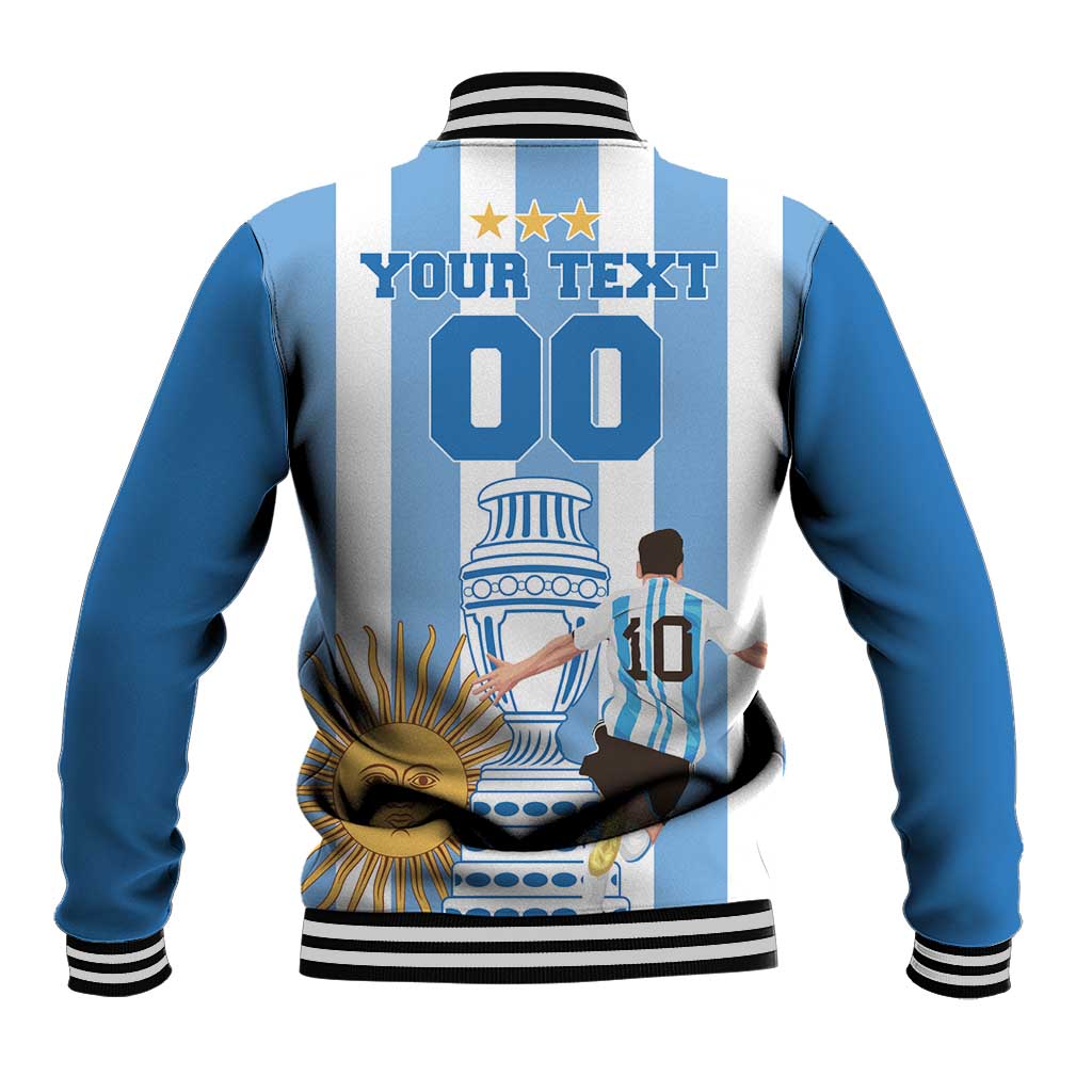 Custom Argentina Football Baseball Jacket Go Champions 2024 - Wonder Print Shop