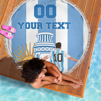 Custom Argentina Football Beach Blanket Go Champions 2024 - Wonder Print Shop