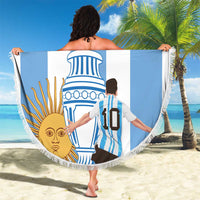 Custom Argentina Football Beach Blanket Go Champions 2024 - Wonder Print Shop