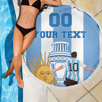 Custom Argentina Football Beach Blanket Go Champions 2024 - Wonder Print Shop