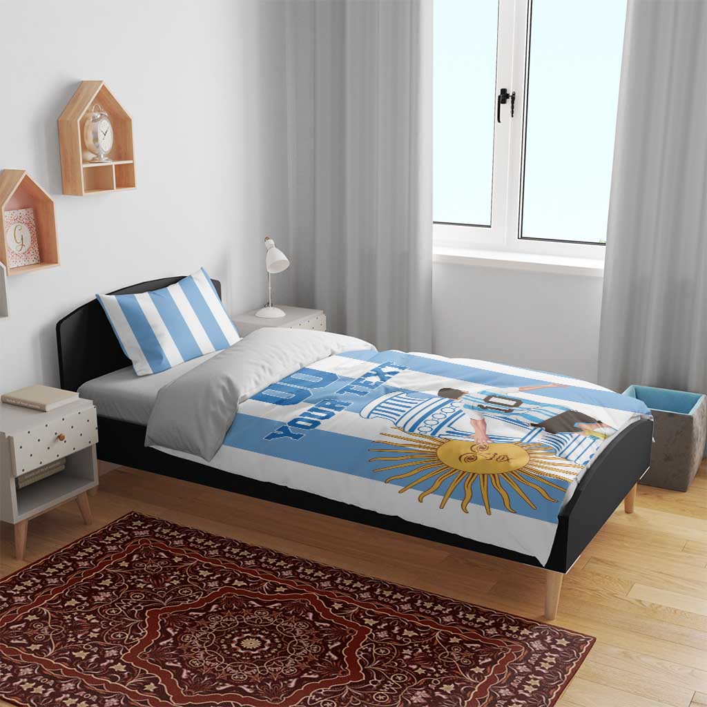 Custom Argentina Football Bedding Set Go Champions 2024 - Wonder Print Shop