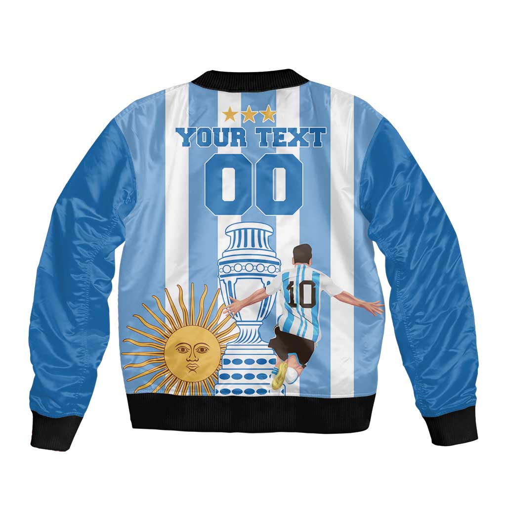 Custom Argentina Football Bomber Jacket Go Champions 2024 - Wonder Print Shop