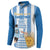 Custom Argentina Football Button Sweatshirt Go Champions 2024 - Wonder Print Shop
