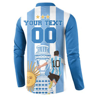 Custom Argentina Football Button Sweatshirt Go Champions 2024 - Wonder Print Shop