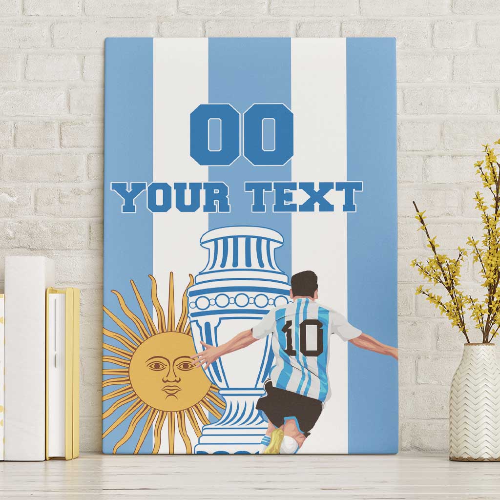 Custom Argentina Football Canvas Wall Art Go Champions 2024 - Wonder Print Shop