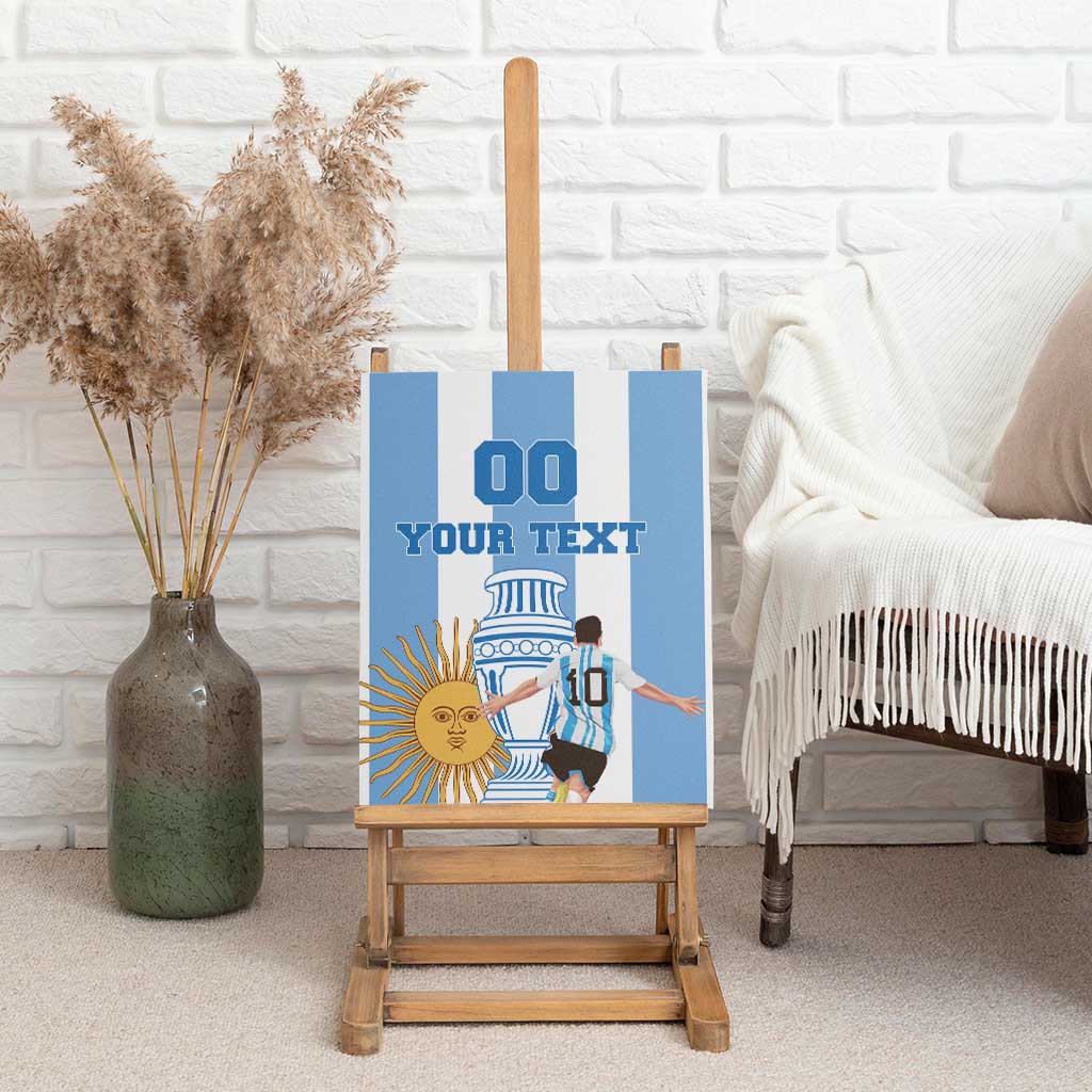 Custom Argentina Football Canvas Wall Art Go Champions 2024 - Wonder Print Shop