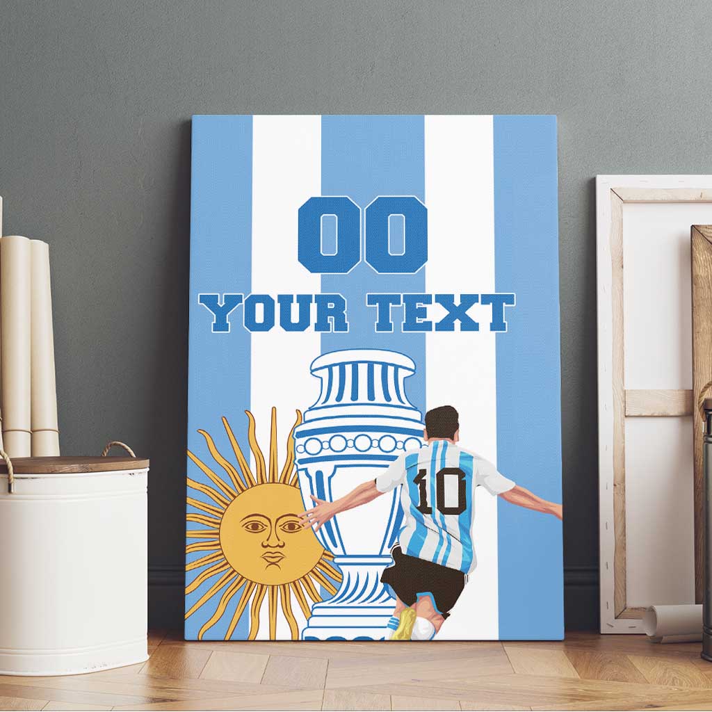 Custom Argentina Football Canvas Wall Art Go Champions 2024 - Wonder Print Shop