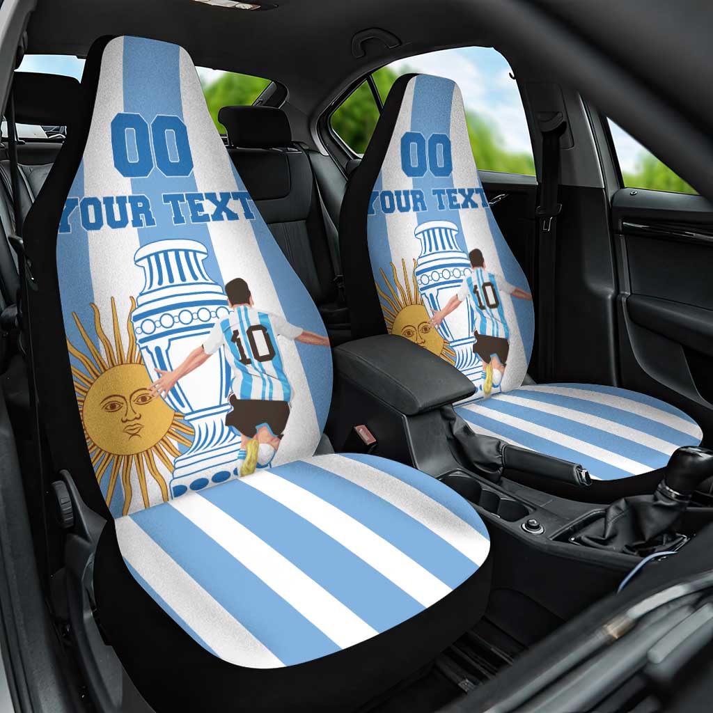 Custom Argentina Football Car Seat Cover Go Champions 2024 - Wonder Print Shop