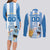 Custom Argentina Football Couples Matching Long Sleeve Bodycon Dress and Long Sleeve Button Shirt Go Champions 2024 - Wonder Print Shop