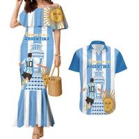 Custom Argentina Football Couples Matching Mermaid Dress and Hawaiian Shirt Go Champions 2024 - Wonder Print Shop