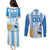 Custom Argentina Football Couples Matching Puletasi and Long Sleeve Button Shirt Go Champions 2024 - Wonder Print Shop