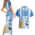Custom Argentina Football Couples Matching Short Sleeve Bodycon Dress and Hawaiian Shirt Go Champions 2024 - Wonder Print Shop