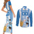 Custom Argentina Football Couples Matching Short Sleeve Bodycon Dress and Long Sleeve Button Shirt Go Champions 2024 - Wonder Print Shop