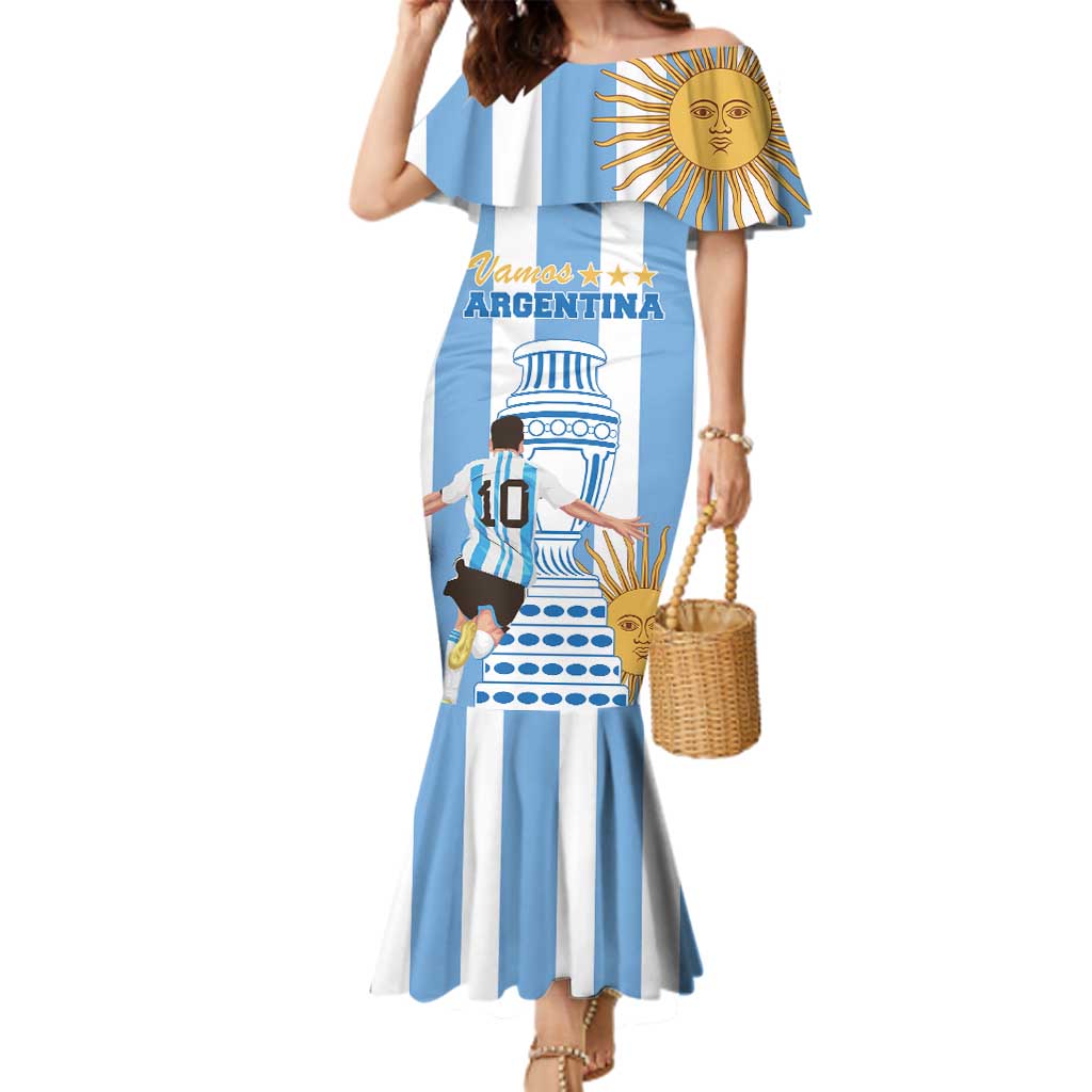 Custom Argentina Football Family Matching Mermaid Dress and Hawaiian Shirt Go Champions 2024 - Wonder Print Shop