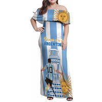 Custom Argentina Football Family Matching Off Shoulder Maxi Dress and Hawaiian Shirt Go Champions 2024 - Wonder Print Shop