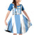 Custom Argentina Football Family Matching Off Shoulder Short Dress and Hawaiian Shirt Go Champions 2024 - Wonder Print Shop