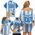Custom Argentina Football Family Matching Off Shoulder Short Dress and Hawaiian Shirt Go Champions 2024 - Wonder Print Shop