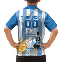Custom Argentina Football Family Matching Puletasi and Hawaiian Shirt Go Champions 2024 - Wonder Print Shop