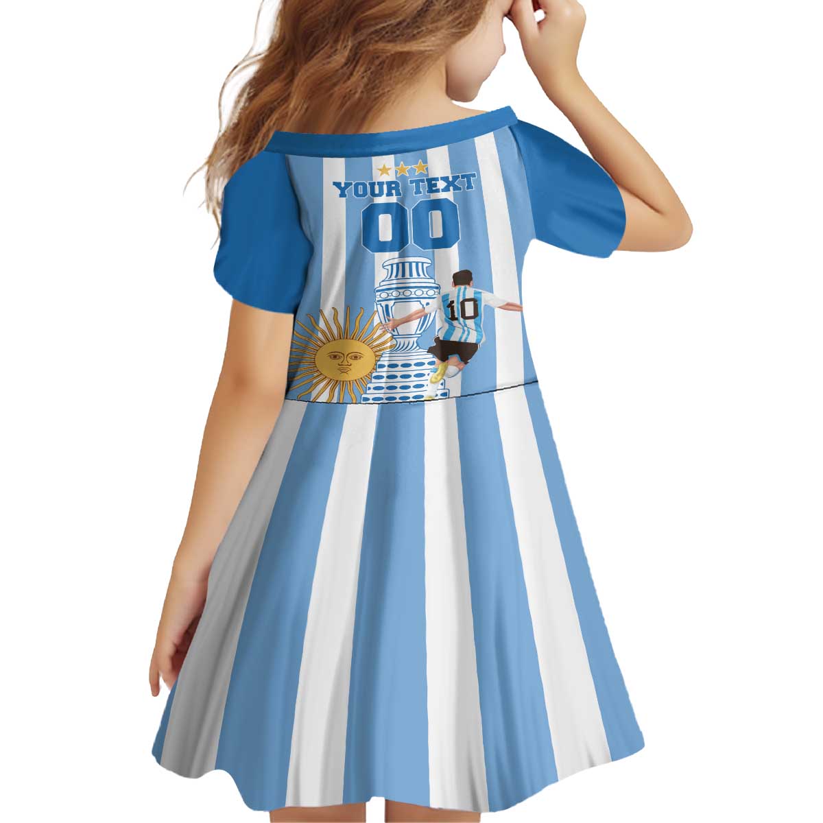 Custom Argentina Football Family Matching Puletasi and Hawaiian Shirt Go Champions 2024 - Wonder Print Shop