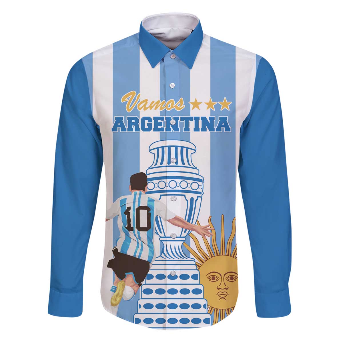 Custom Argentina Football Family Matching Puletasi and Hawaiian Shirt Go Champions 2024 - Wonder Print Shop