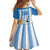 Custom Argentina Football Family Matching Short Sleeve Bodycon Dress and Hawaiian Shirt Go Champions 2024 - Wonder Print Shop