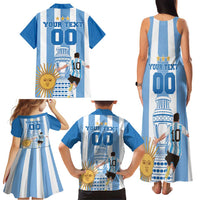 Custom Argentina Football Family Matching Tank Maxi Dress and Hawaiian Shirt Go Champions 2024 - Wonder Print Shop