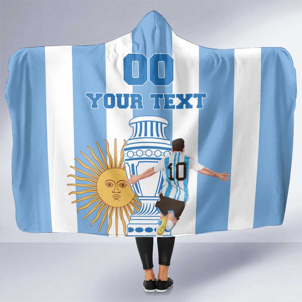 Custom Argentina Football Hooded Blanket Go Champions 2024