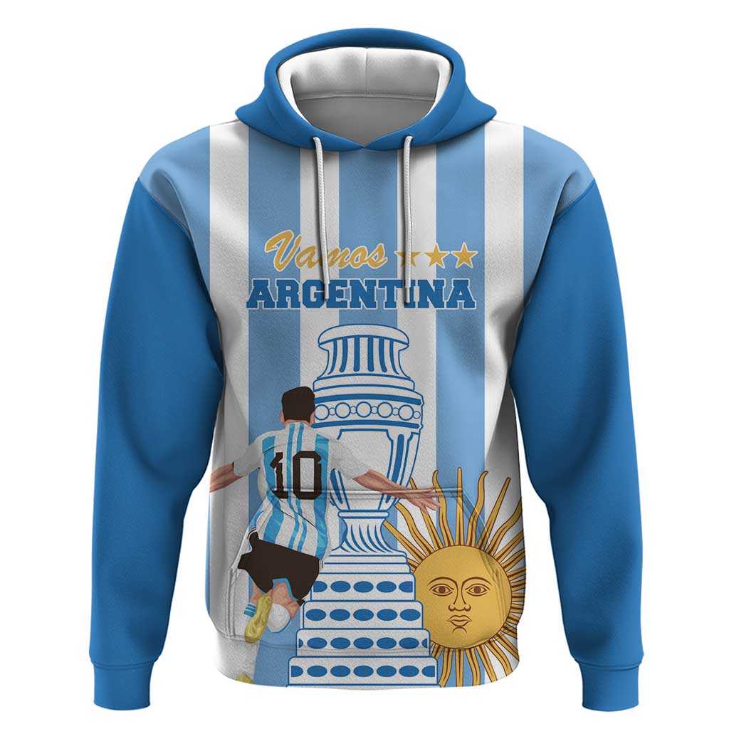 Custom Argentina Football Hoodie Go Champions 2024 - Wonder Print Shop