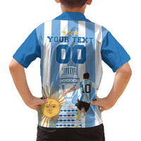 Custom Argentina Football Kid Hawaiian Shirt Go Champions 2024 - Wonder Print Shop