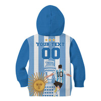 Custom Argentina Football Kid Hoodie Go Champions 2024 - Wonder Print Shop