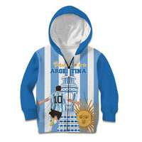 Custom Argentina Football Kid Hoodie Go Champions 2024 - Wonder Print Shop